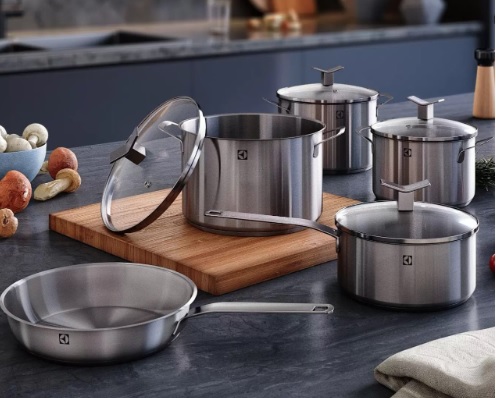 Jogo De Panelas Inox Com Fundo Triplo 5 Peças Electrolux