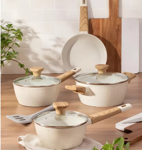 Conjunto Panelas Studio Cook 5 Pçs Indução Marmol Mimo Style