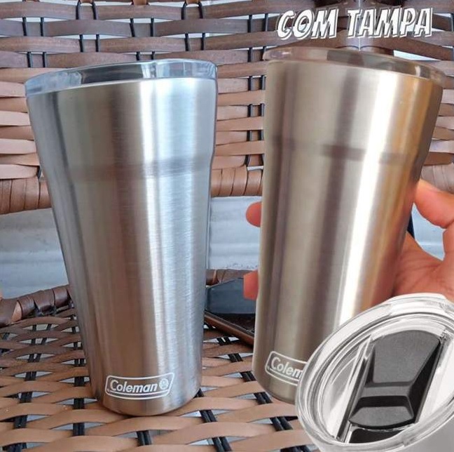 Copo Térmico com Tampa 600ml Inox Coleman