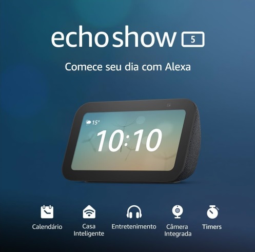 Echo Show 5 (3ª geração – 2023) | Smart display com Alexa