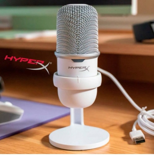HyperX, 519T2AA, SoloCast USB WHT Microphone, Branco
