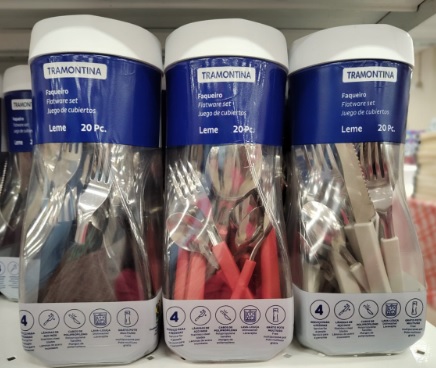 Jogo De Talheres Faqueiro Tramontina Leme Lâminas Aço Inox