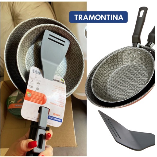 Jogo de Frigideiras Tramontina Loreto em Alumínio com Revestimento Interno e Externo