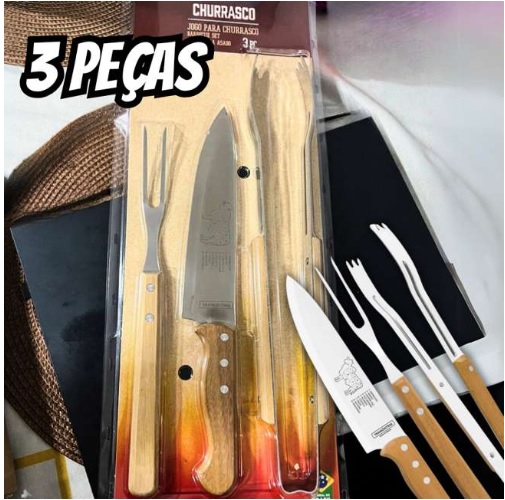 Kit Churrasco 3 Peças Tramontina Dynamic 22399075