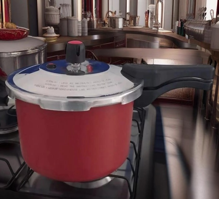 Panela De Pressao Antiaderente 4,5 L Fechamento Externo