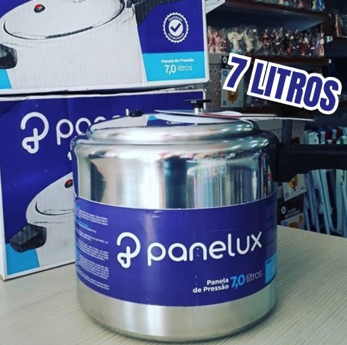 Panela De Pressão Panelux Alumínio Polido 7 Litros Cor Cinza