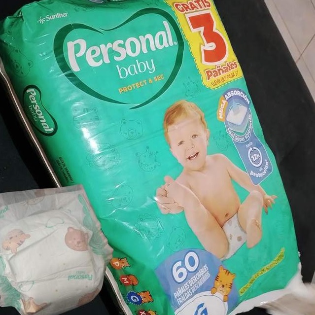 Personal Fralda Baby Protect&Sec G Leve 60 Pague 57 Unidades
