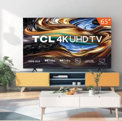 TCL Classic 4K Smart Tv 65P755 Google Tv Dolby Preto