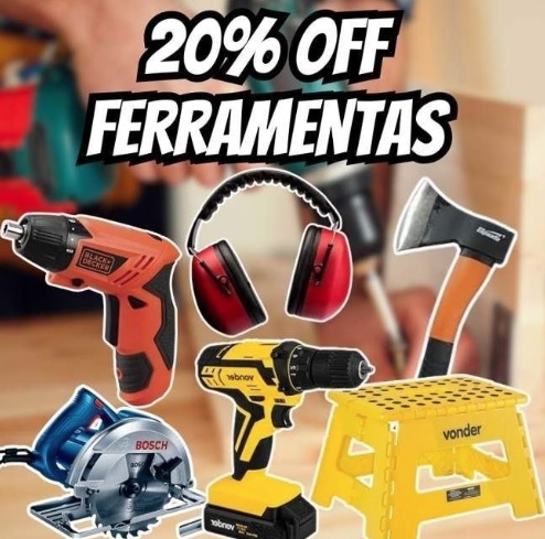 20% de desconto em Ferramentas na Amazon