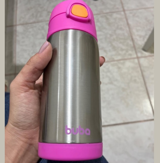 Buba Garrafa Térmica Parede Dupla Rosa 400 Ml