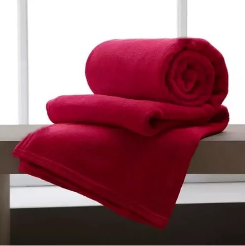 Cobertor Manta Microfibra Casal Queen Lisa Casa Laura Enxovais 2,00m X 1,80m Premium Soft Veludo Vermelho