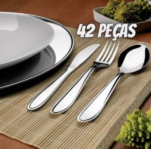 Conjunto Faqueiro – Lyon Brinox 42 peças
