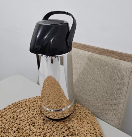 Garrafa térmica Invicta GLT Pressão de vidro 1L metalizadolisa