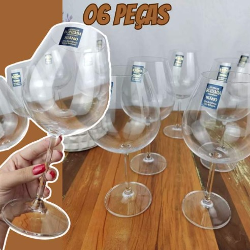 Jogo 06 Unidades De Taças 650ml Cristal Bohemia