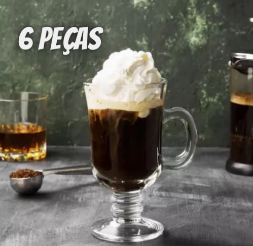 Jogo 6 Xícaras Taça Caneca Café Chocolate Capuccino 110ml