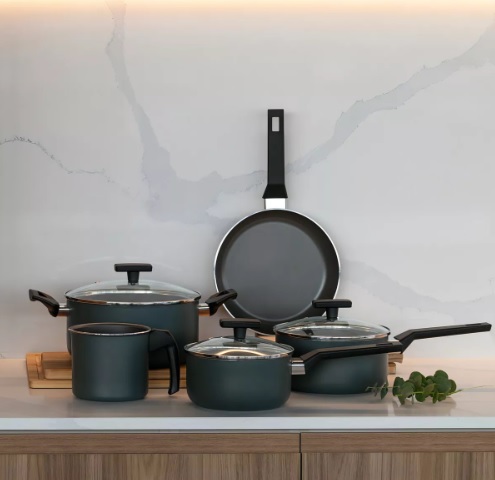 Jogo De Panelas Brinox 7238/100 Ceramic Life Preserve 5 Pç Cinza