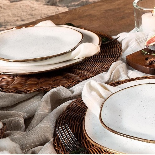 Jogo de 6 Pratos Rasos 27,5cm Oxford Ryo Maresia