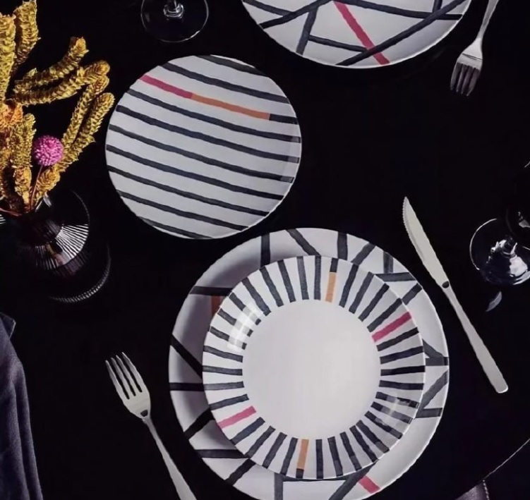 Kit Prato Sobremesa Porcelana Street 06 Peças Tramontina