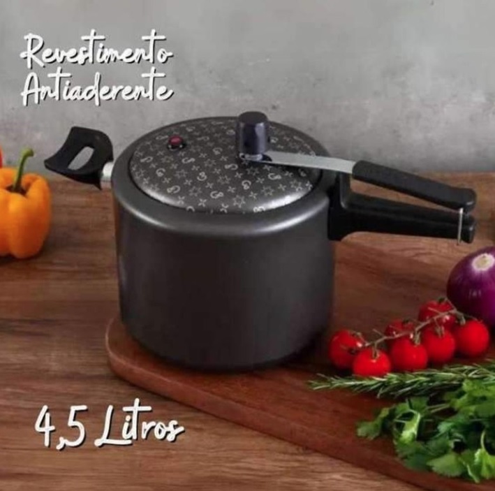 Panela de Pressão Panelux Antiaderente 4,5L – Grafite Magnific 5000020