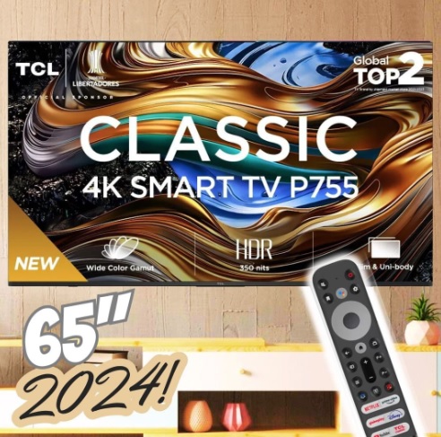 TCL LED SMART TV 65” P755 4K UHD GOOGLE TV