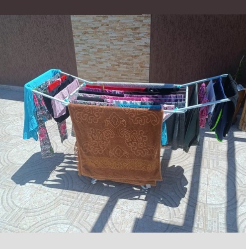 Varal de Chão Com Abas Slim em Aço Reforçado Branco Mor 6105