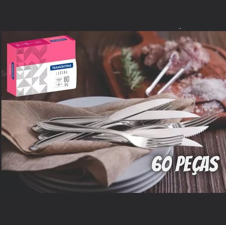 Faqueiro Laguna Em Aço Inox 60 Peças Tramontina