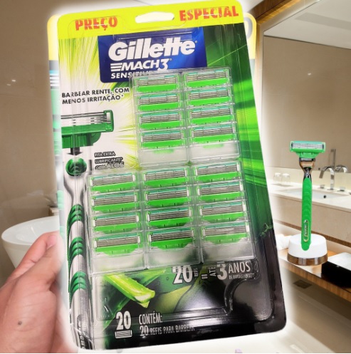 Gillette Mach3 Sensitive – Carga para Aparelho de Barbear, 20 unidades