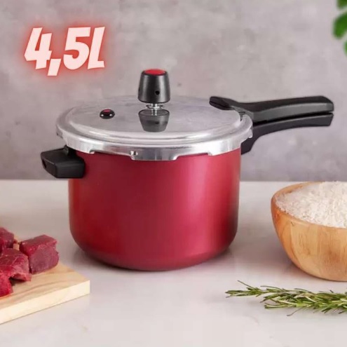 Panela de Pressão Panelux 4,5L Cereja Fechamento Externo Magnific