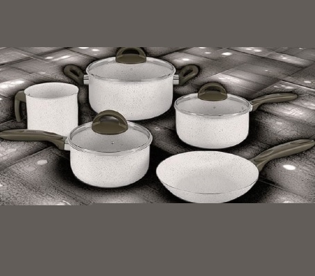 Brinox – Jogo de Panelas 5 Peças Ceramic Life Suprema – Vanilla