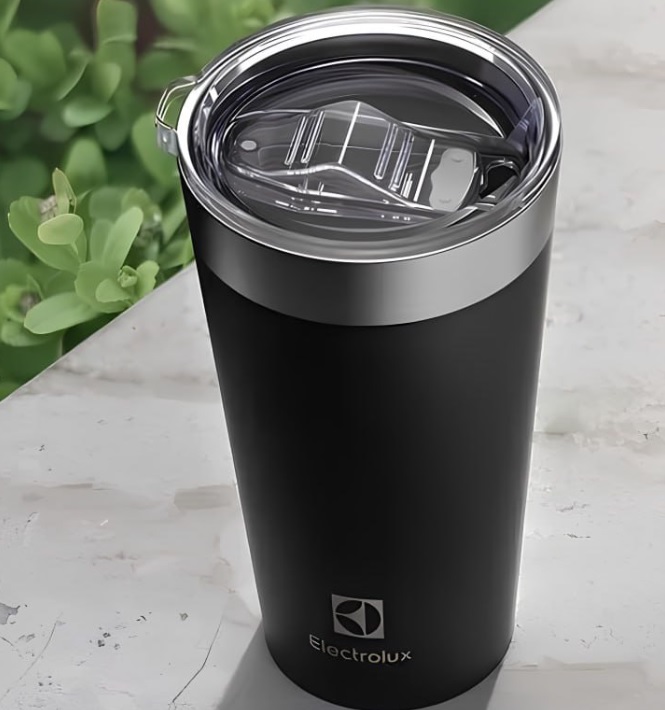 Copo Térmico Electrolux 560ml Preto Sense com Tampa Hermetica