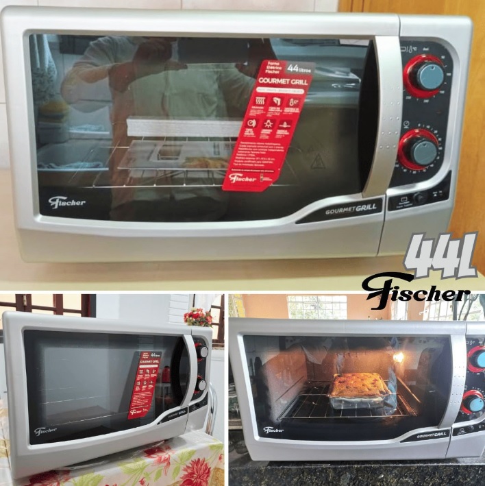 FISCHER FORNO ELÉTRICO BANCADA GOURMET GRILL 44L PRATA 127V 9741-79183