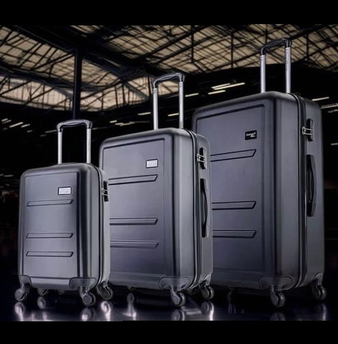 Kit 3 Mala De Viagem Rodas 360 Pmg Montreal Preta Swiss Move