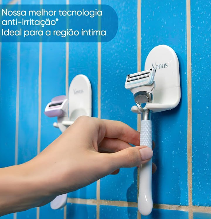 Gillette Venus Especial Para Área Íntima Aparelho de Depilação Recarregável com Barra Anti-irritação, Depilação Femenina íntima