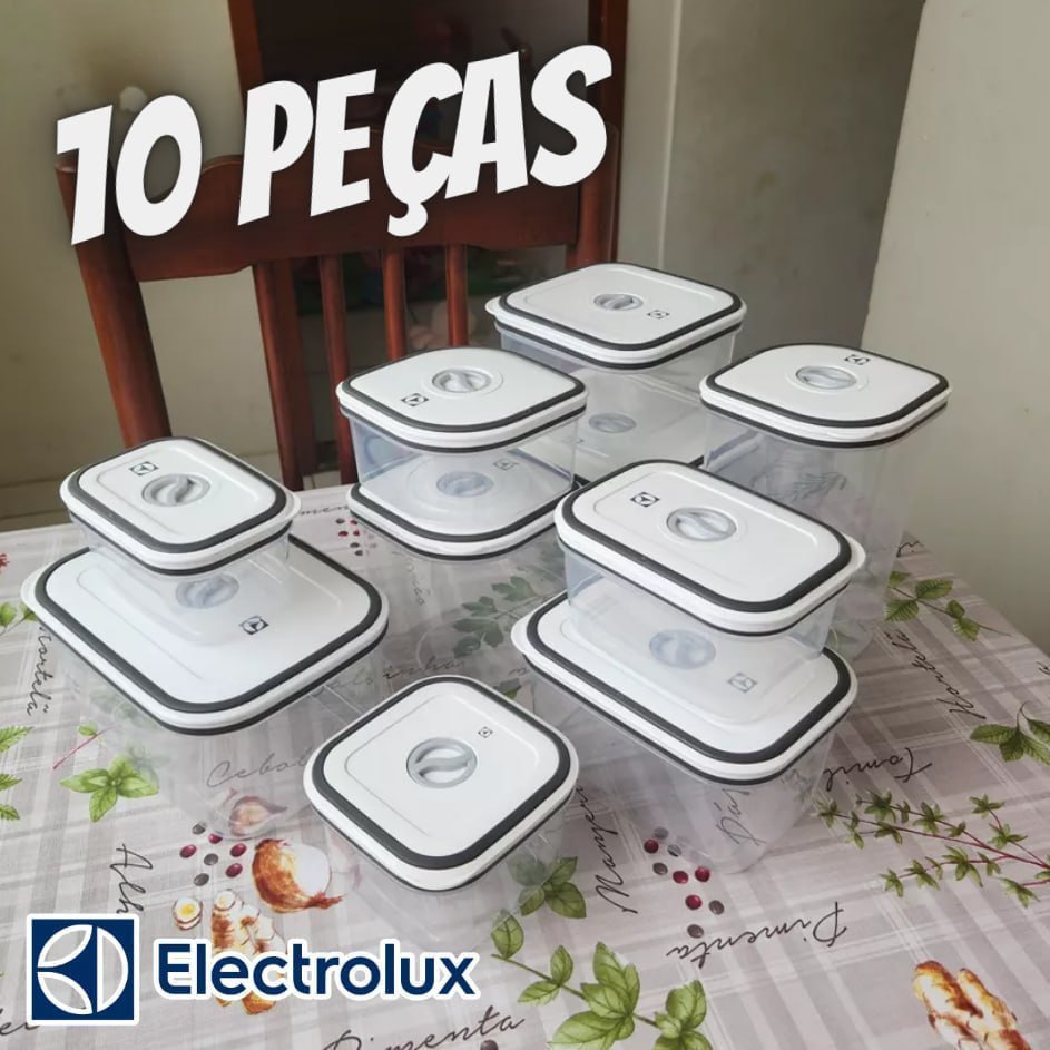 Conjunto 10 Potes Herméticos Com Tampa Easy-open Electrolux
