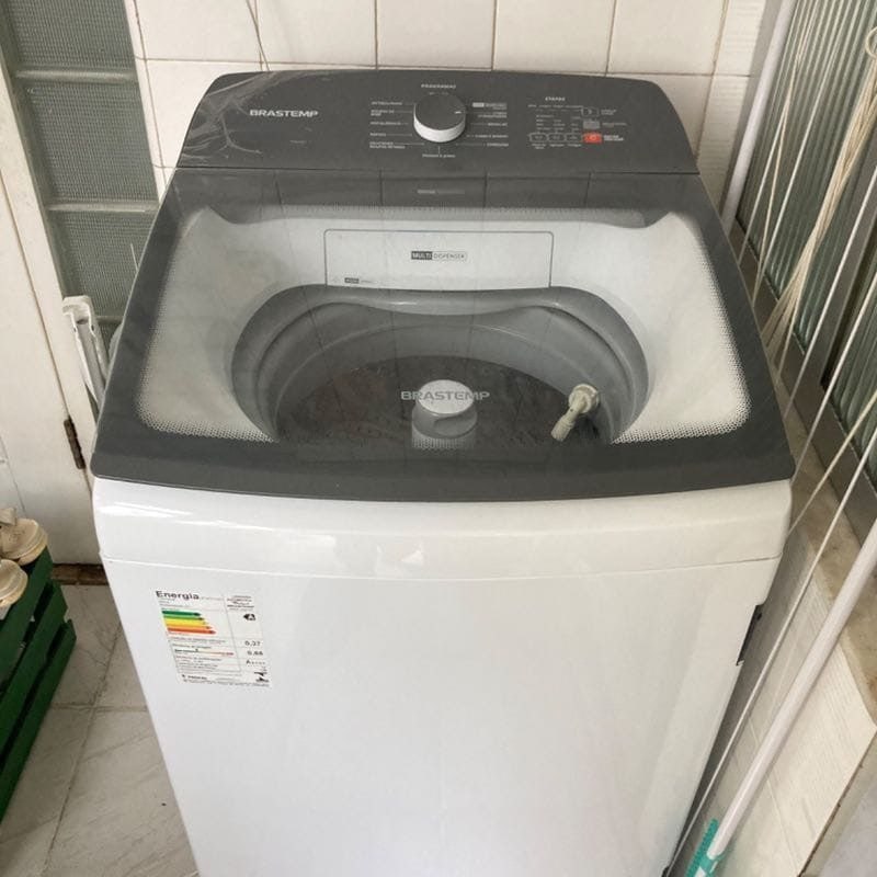 Lavadora de Roupas Brastemp 13kg Cesto Inox – 12 Programas de Lavagem Branca BWK13