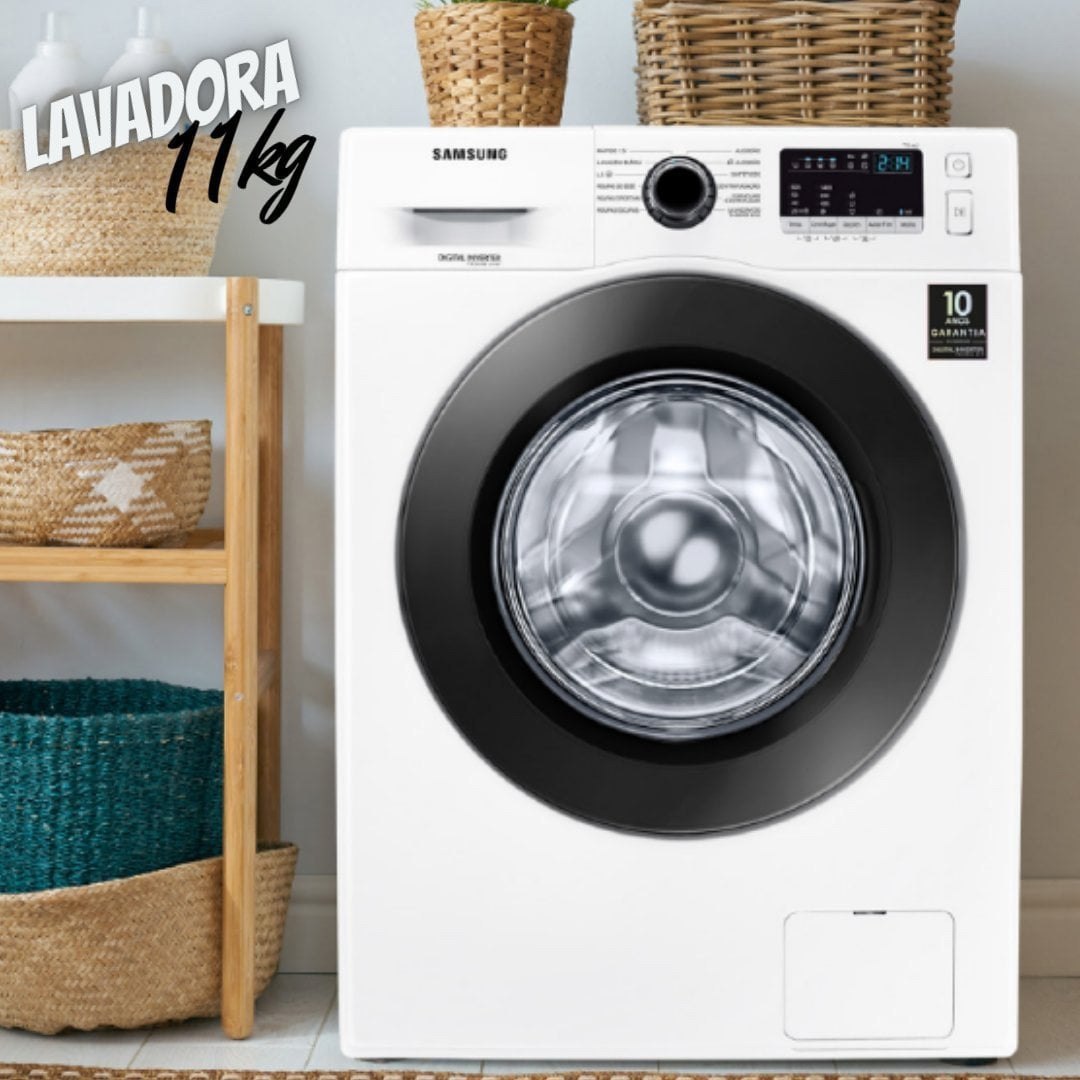 Lavadora de Roupas Samsung WW11J4473PW/AZ – 11Kg 11 Programas de Lavagem Branco