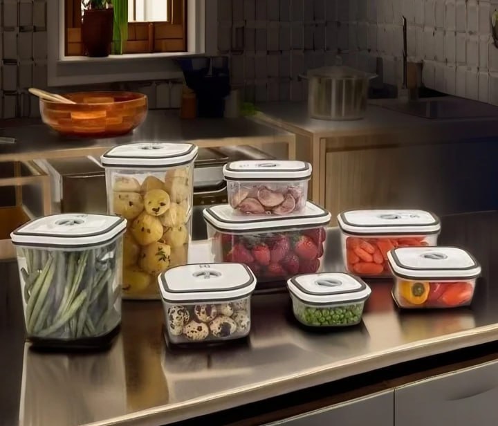 Kit Potes Herméticos Plásticos Cinza 8 Unidades Electrolux