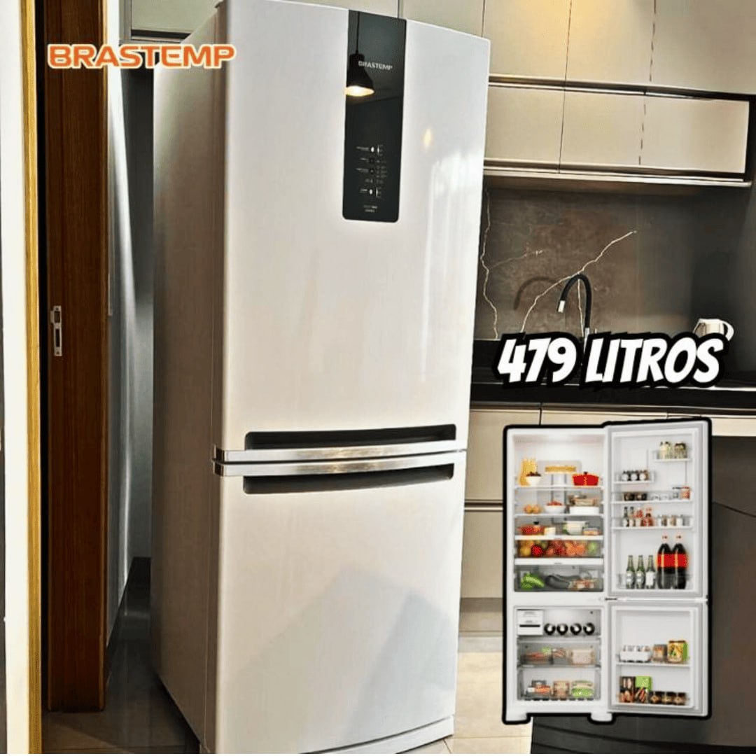 Geladeira Brastemp Frost Free Inverse A+++ 479 Litros Cor Br Cor Branco 127V