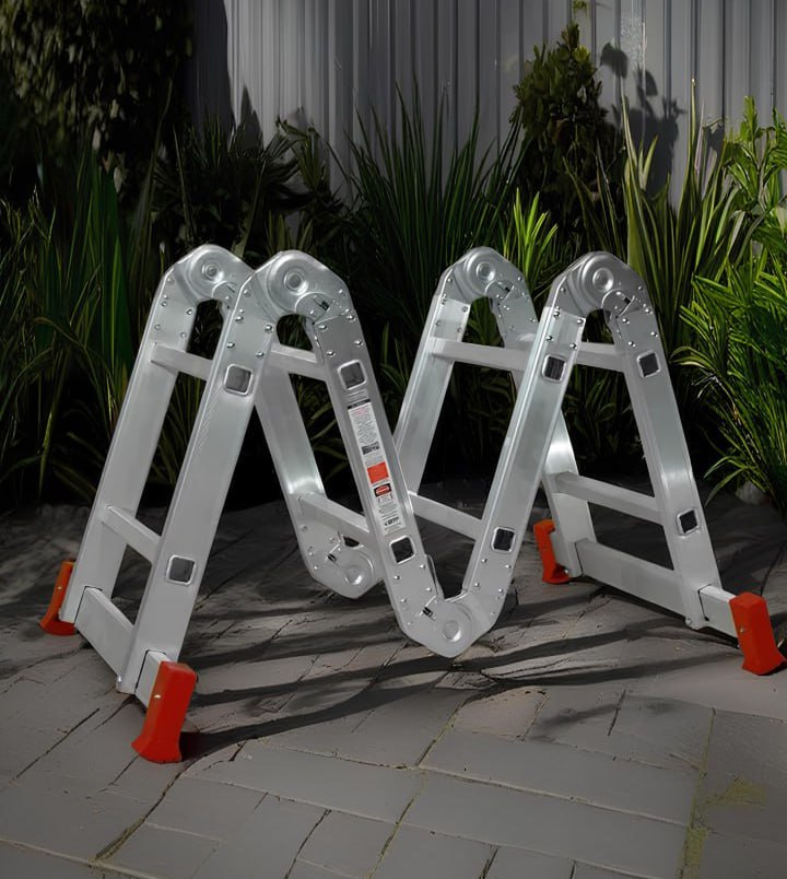 Escada de alumínio multifuncional Botafogo Lar & Lazer ESC0291 cinza