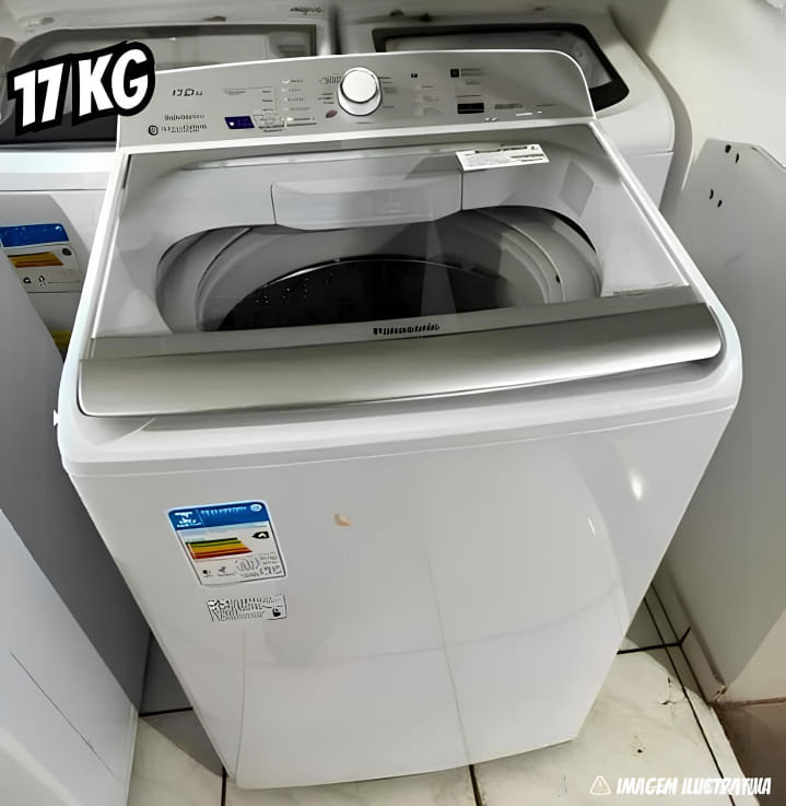 Lavadora de Roupas Panasonic 17kg Cesto Inox – 9 Programas de Lavagem Branca NA-F170B7W