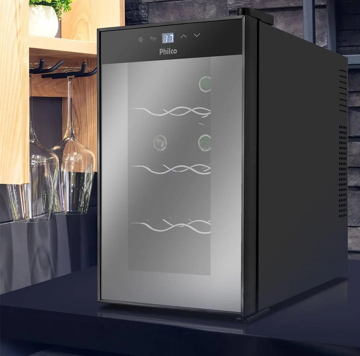Adega Philco PAD8 8 Garrafas Display Digital BIV