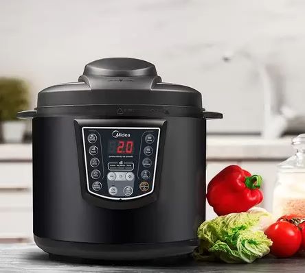 Panela De Pressão Elétrica 6L Midea Preta