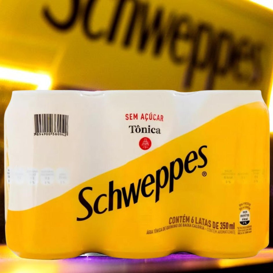 Pack de Schweppes Tônica Sem Açúcar 350ml 6 unidades