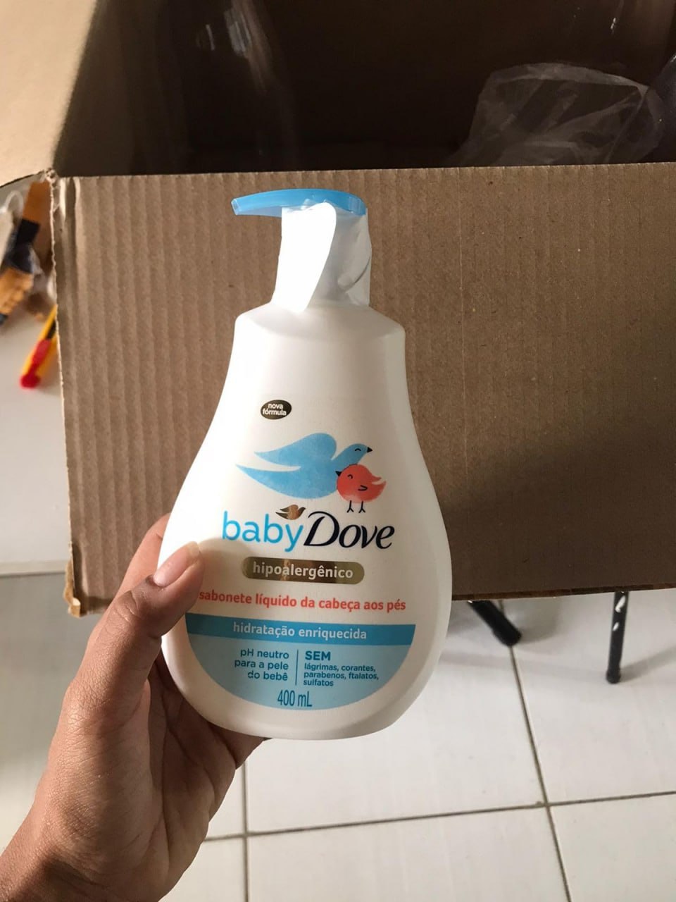 Baby Dove Sabonete Líquido Da Cabeça Aos Pés Hidratação Enriquecida 400Ml