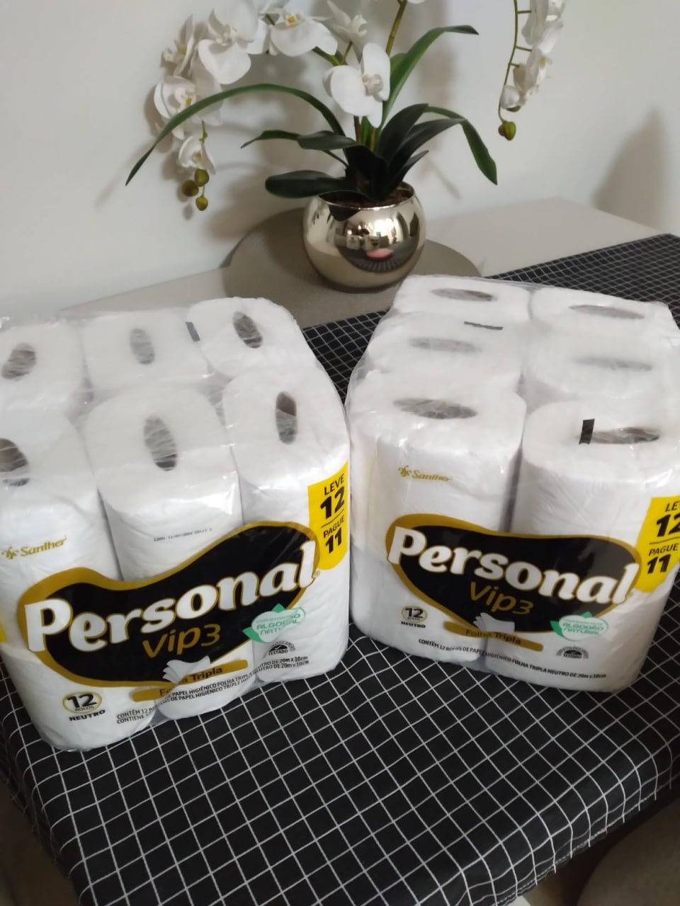 Personal Papel Higiênico Vip Folha Tripla Com 12 Rolos De 20M