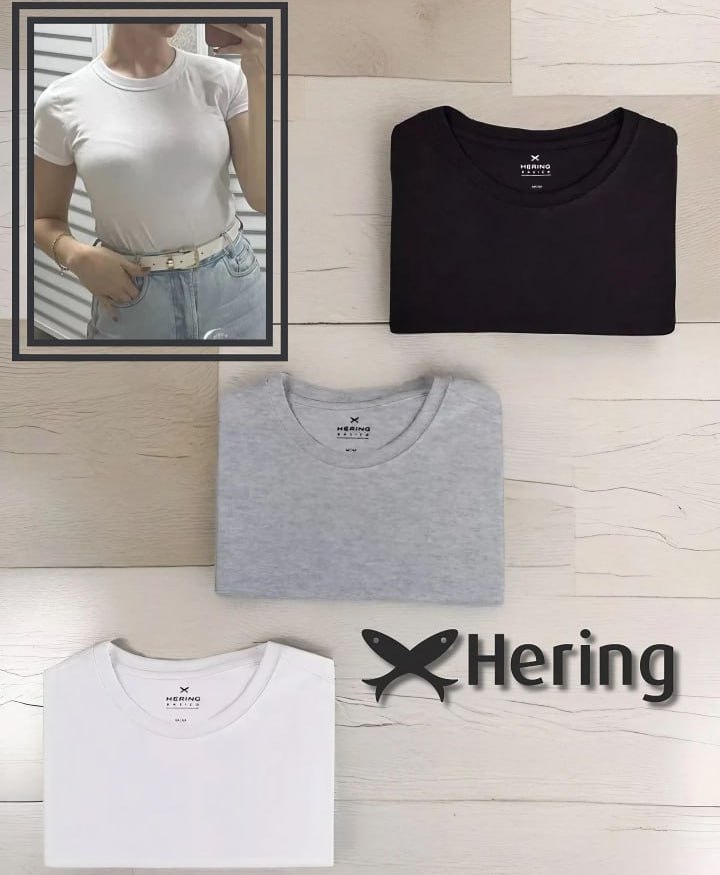 Kit Com 3 Camisetas Femininas Básicas Hering