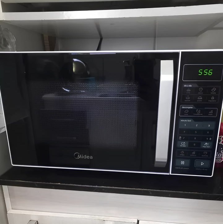 Micro-ondas 27l Branco E Preto Midea Led Mxsa27p1 110V
