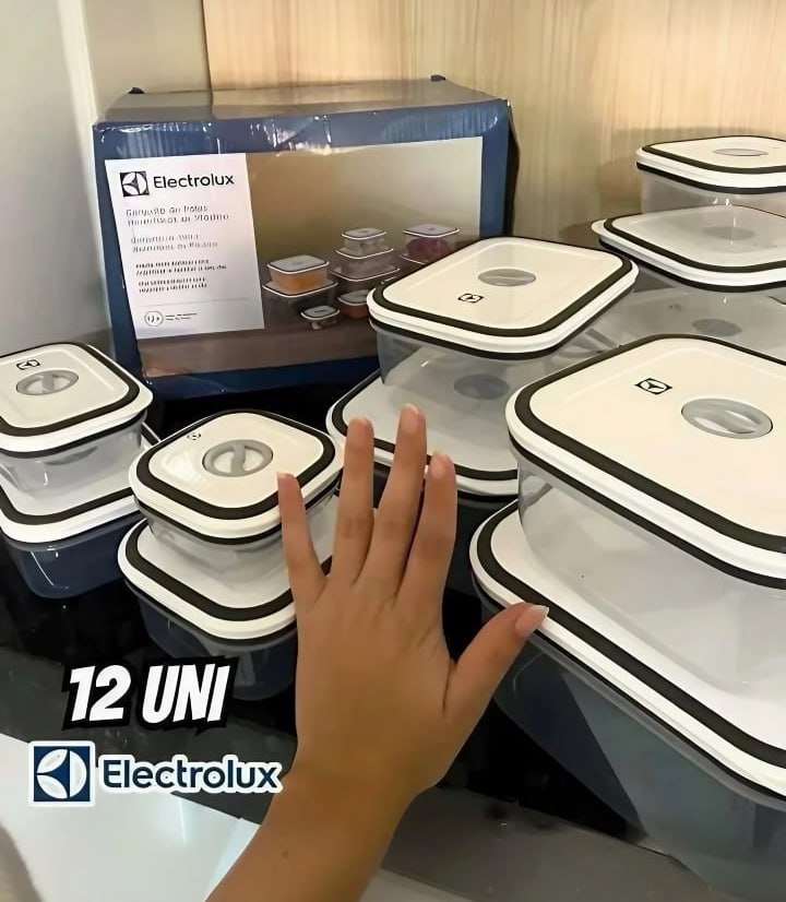 Electrolux, Pote Hermetico, 12 unidades, A23122901, cinza