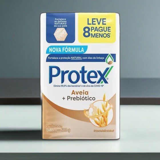 Sabonete em Barra Antibacteriano Protex Aveia + Prebióticos 85g Promo Leve 8 pague menos