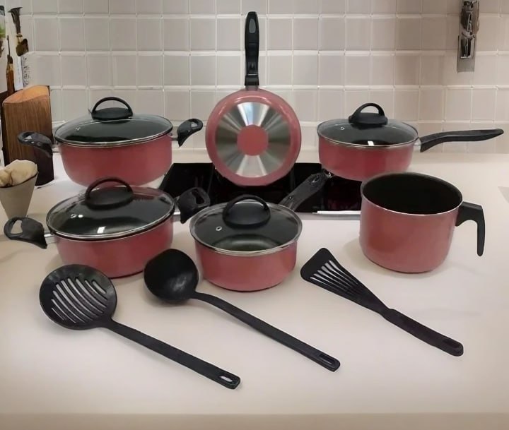 Jogo De Panelas Antiaderente 9 Peças Teflon Várias Cores